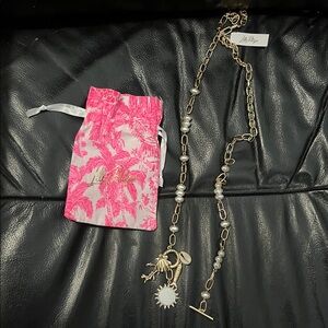 Lilly Pulitzer Gold Necklace with Pearl Accents